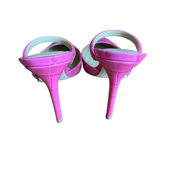 MICHAEL MICHAEL KORS Women's Jessa Crocodile Embossed Leather Mule Pink Size 6.5 - Picture 7 of 8